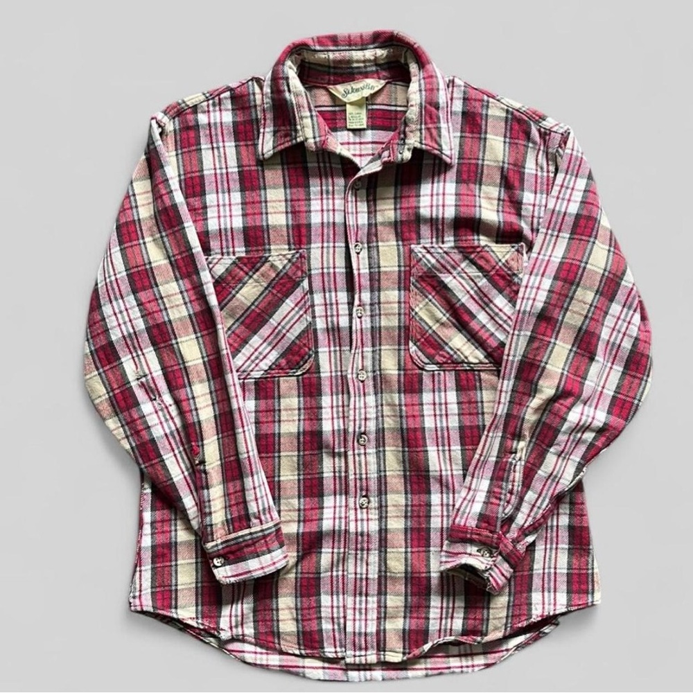 Vintage 80s-90s St.John’s Bay flannel button shirt long sleeve made in USA